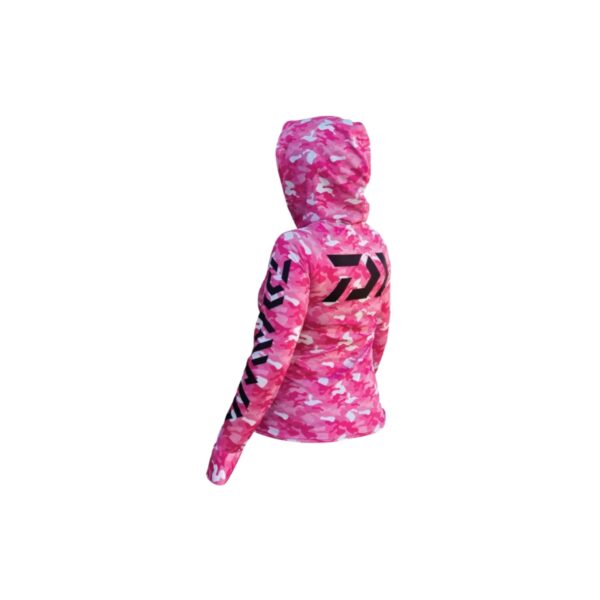 Daiwa Ladies Light Weight Hoodie Pink - Image 2
